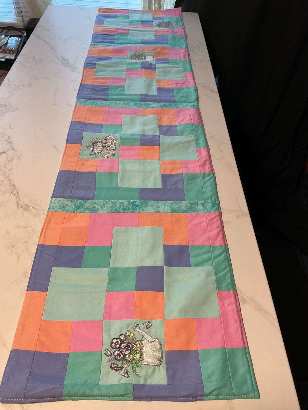 Table Runner with embroidery