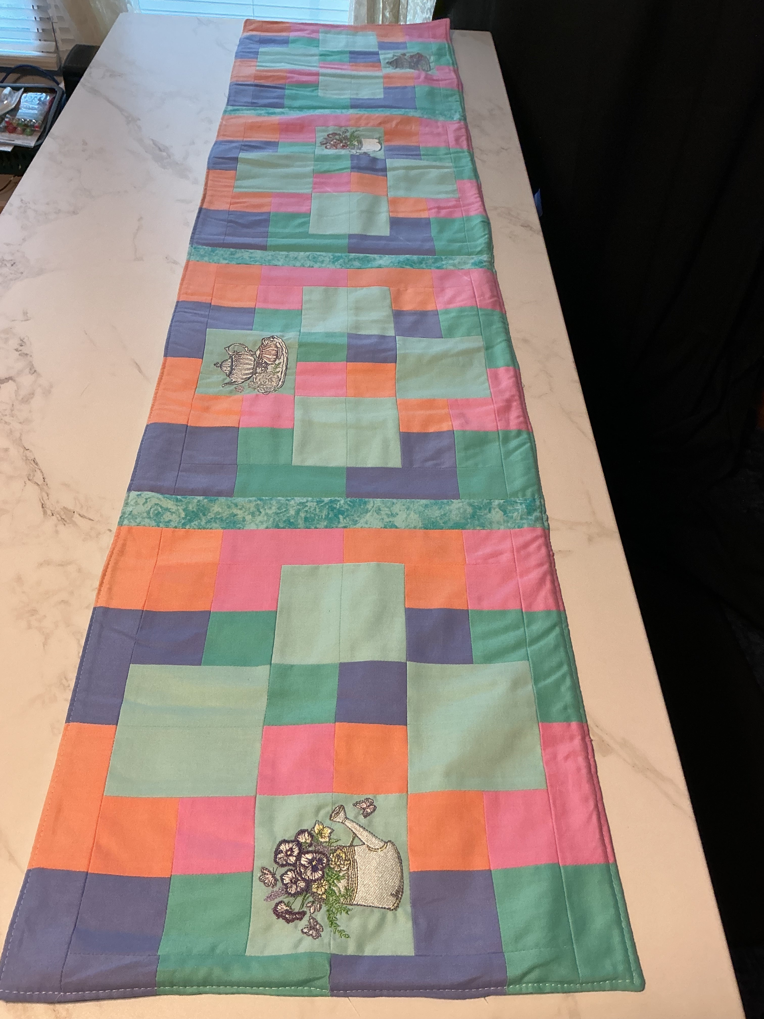 Table Runner with embroidery