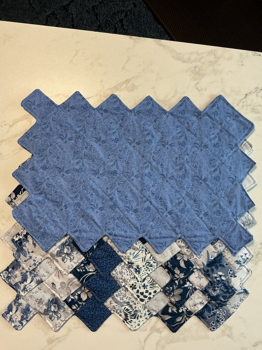 Light Blue Floral Table Placemats