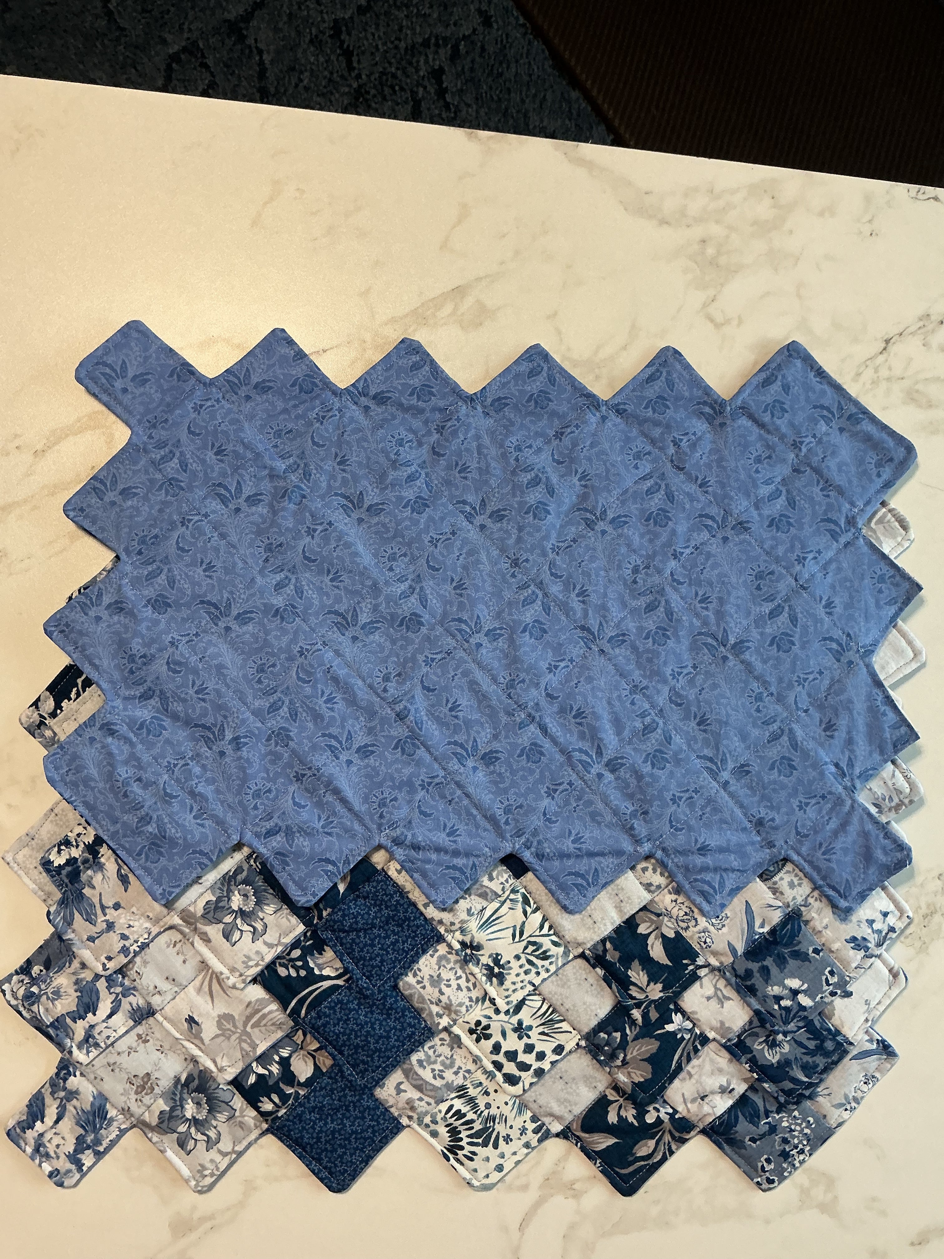 Light Blue Floral Table Placemats